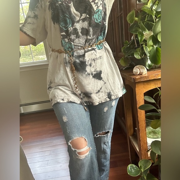 1940's Rare Hollycraft Regency Hollywood Gold Tone Metal Chain Belt - Picture 10 of 14